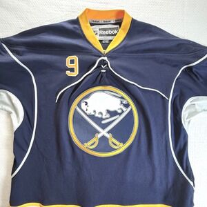 Buffalo Sabres Jack Eichel #9 Signed Hockey Jersey Mens XL Navy Blue Reebok NWT